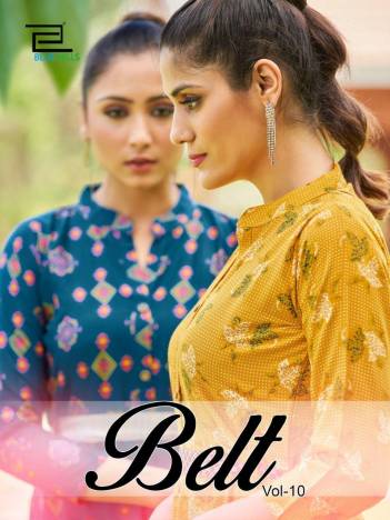 Belt Vol 10 By Blue Hills Fancy Rayon Summer Wear Short Kurti Collection
